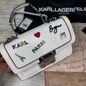 Bag Karl Lagerfeld Women Corinne Small Shoulder white
